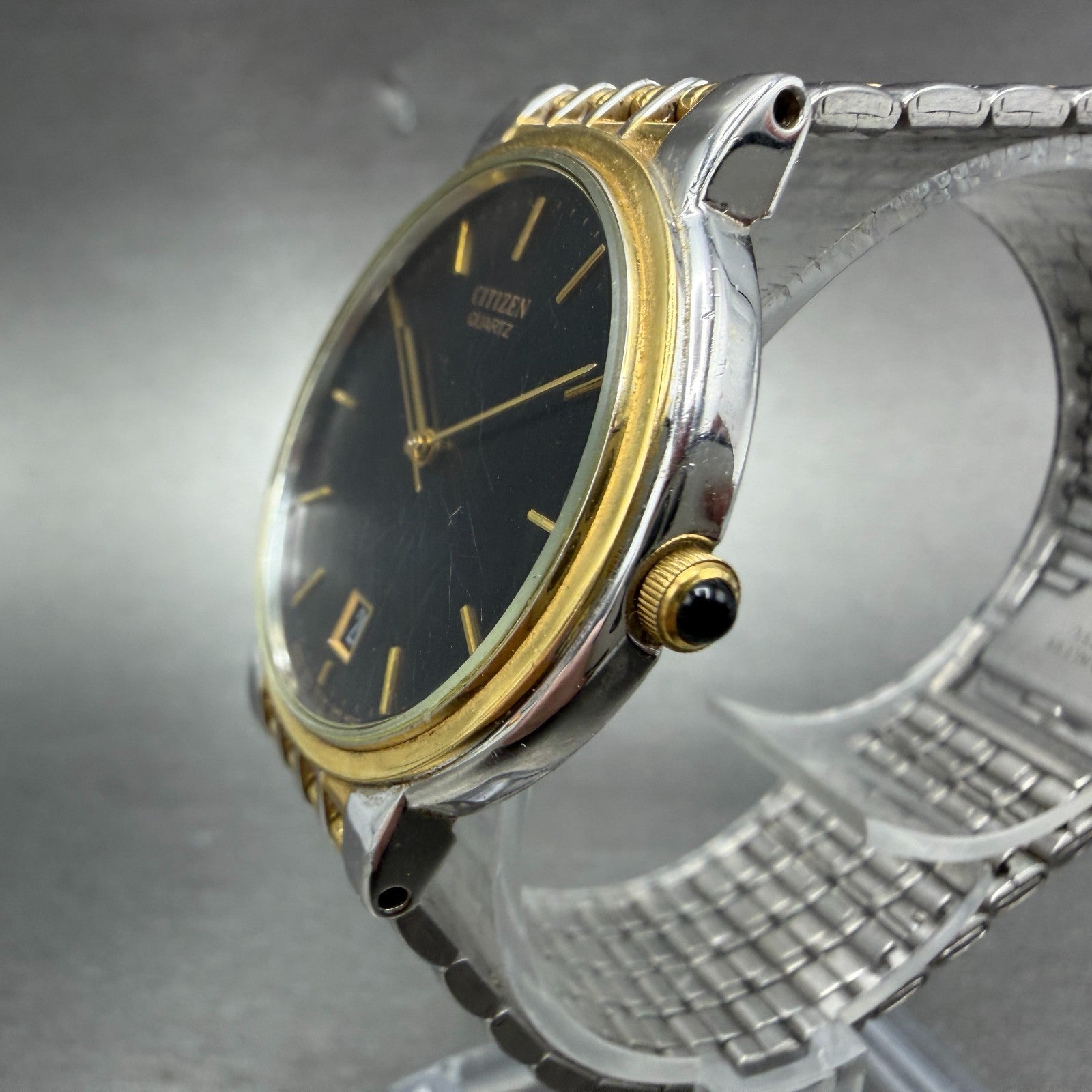 Citizen Watch Men 33mm Black Dial Two Tone Date Round 5510-S18248 PARTS3