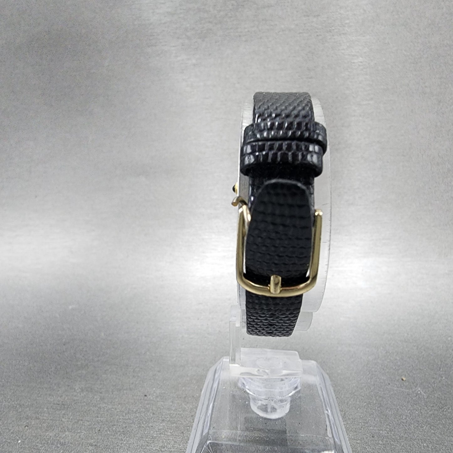 Citizen CQ Tank Watch Women 17mm Black Dial Gold Tone Rectangle New Battery7