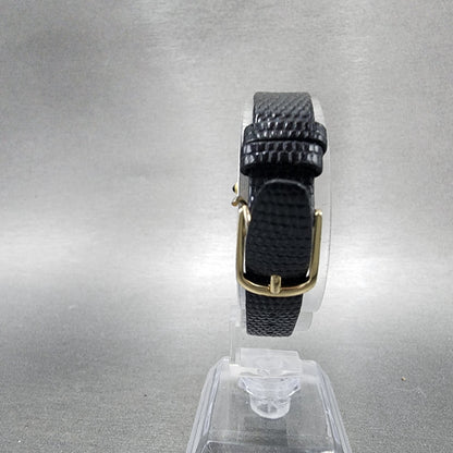 Citizen CQ Tank Watch Women 17mm Black Dial Gold Tone Rectangle New Battery7