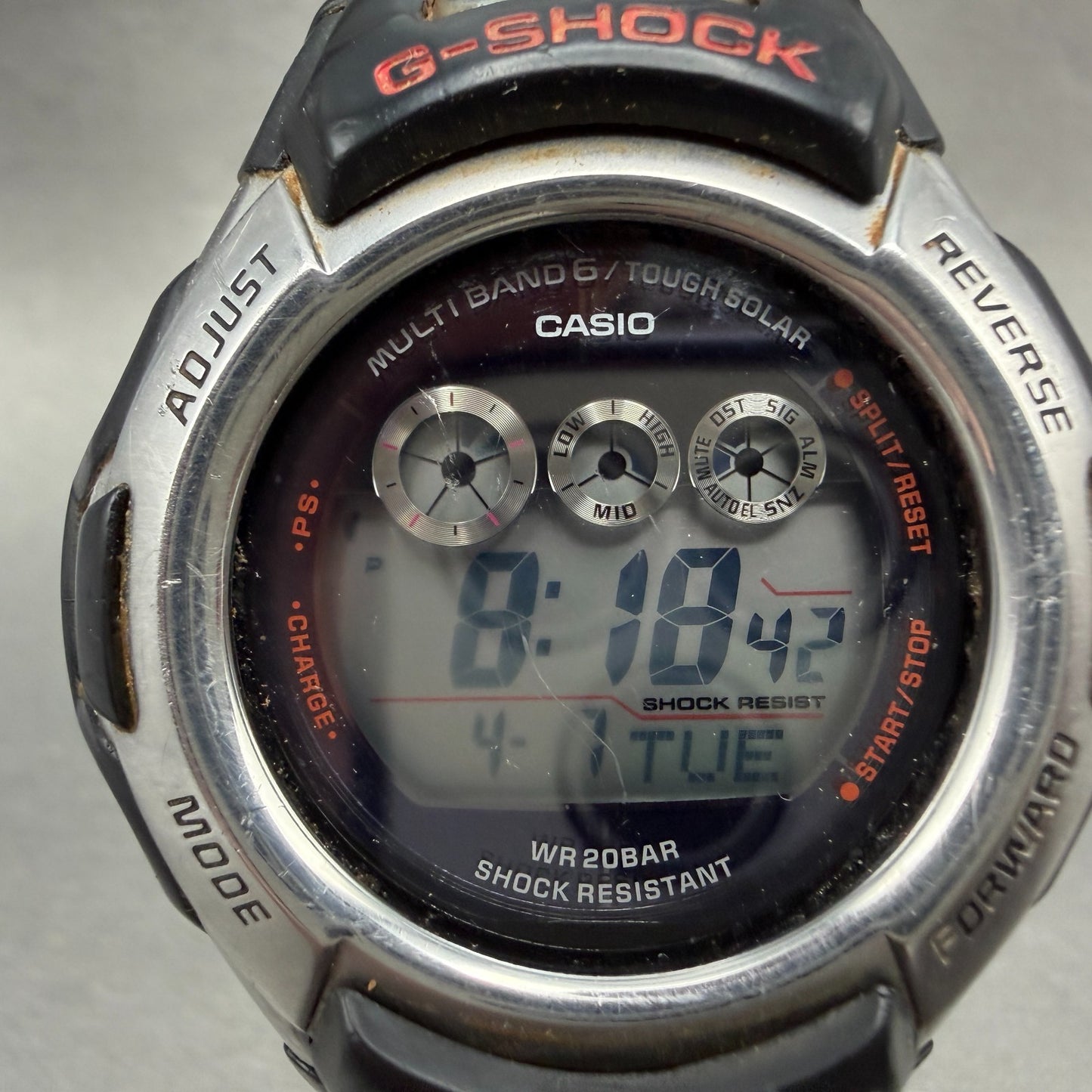 Casio G-Shock GW-500A Watch Men 47mm Digital Black Tone Alarm Chrono Solar READ!1