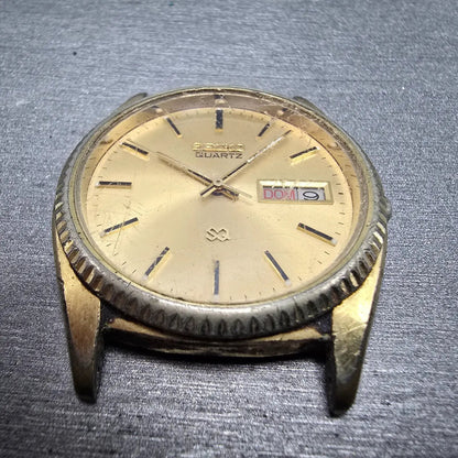Seiko 6923 Quartz Movement Works Daydate W/ Dial Hands Case Vintage2