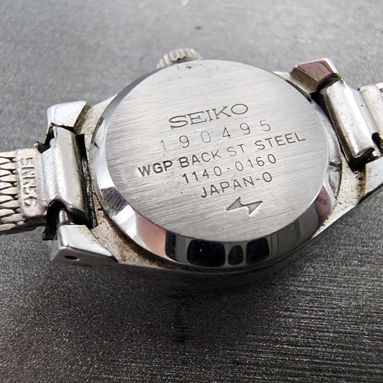 Seiko Special Watch Women 18mm Green Dial White Gold Plated Manual Wind Runs9