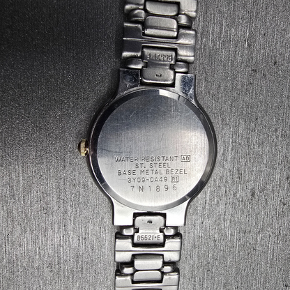 Seiko Watch Women 24mm White Dial Two Tone Date Round 3Y09-0A49 New Battery10