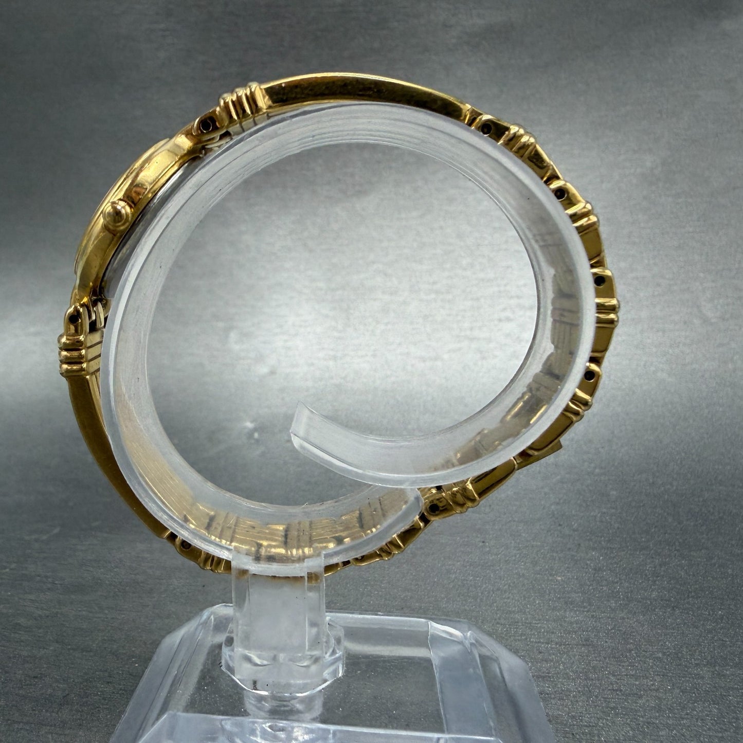 Seiko Watch Women 21mm Champagne Dial Gold Tone Round V400-1229 New Battery6