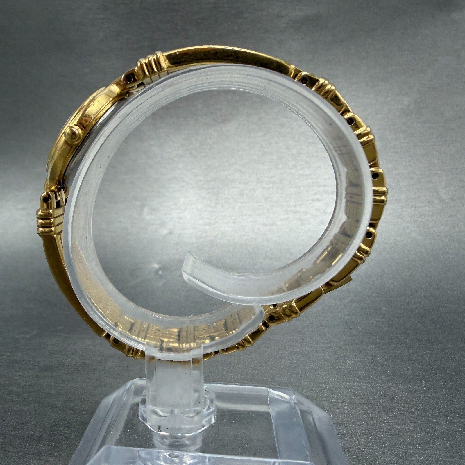 Seiko Watch Women 21mm Champagne Dial Gold Tone Round V400-1229 New Battery6