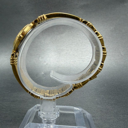 Seiko Watch Women 21mm Champagne Dial Gold Tone Round V400-1229 New Battery6