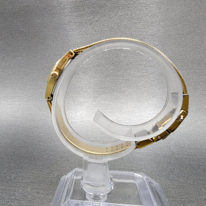 Seiko Watch Women 16mm Champagne Dial Gold Tone Round 2C205300 New Battery6