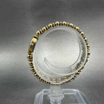 Seiko Watch Women 15mm Champagne Dial Gold Tone Round 1E20-0449 New Battery5