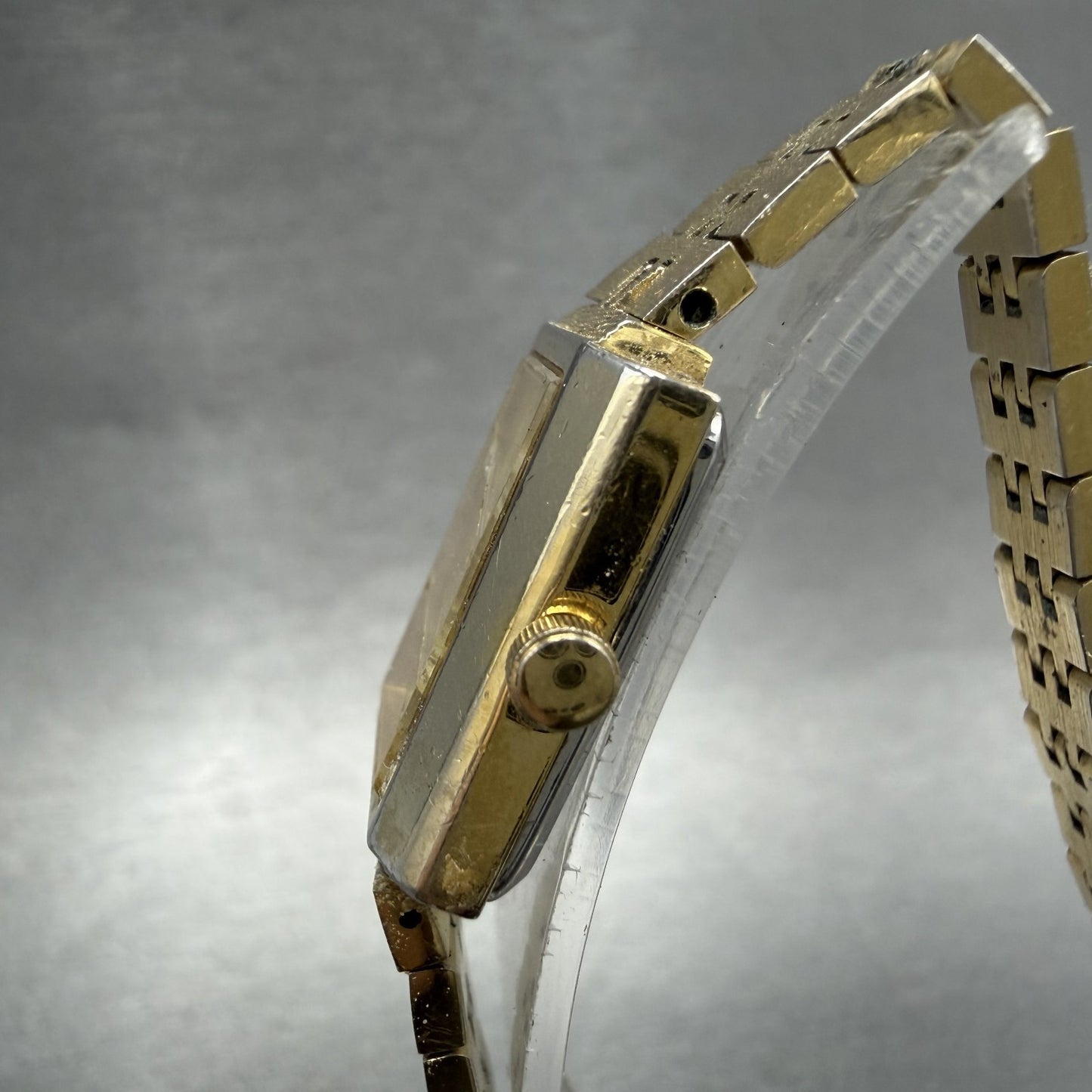 Citizen CQ Watch Women 17mm Champagne Dial Gold Tone Rectangle 3220 New Battery2