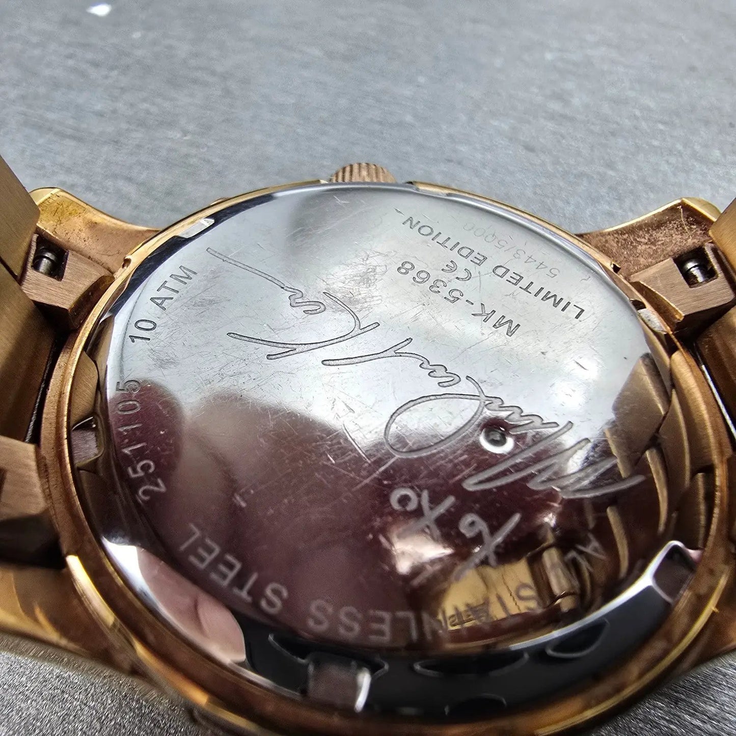 Michael Kors Chronograph Watch Women 38mm Pink Dial Rose Gold Tone MK5368 NewBat10