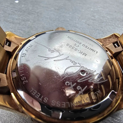 Michael Kors Chronograph Watch Women 38mm Pink Dial Rose Gold Tone MK5368 NewBat10