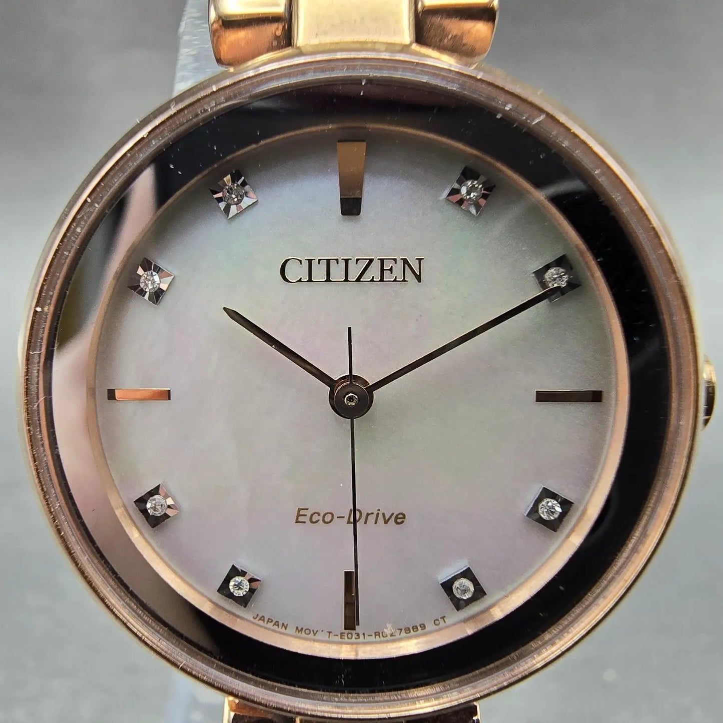 Citizen Eco-Drive Watch Women 28mm MOP Dial Rose Gold Tone E031-R008960 Runs1