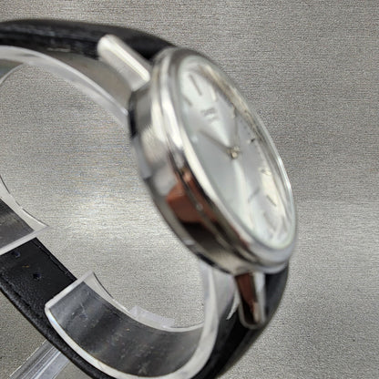 Casio Watch Men 33mm Silver Dial Silver Tone Round Leather MTP1403 New Battery3