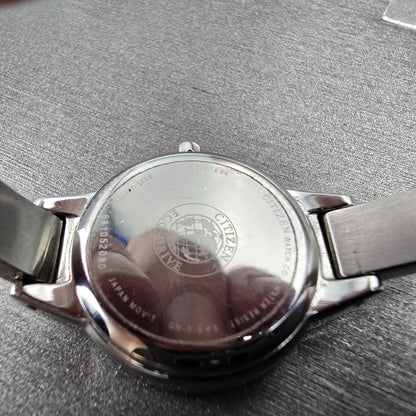 Citizen Eco-Drive Watch Women 23mm White Dial Silver Round B023-S089824 Runs10