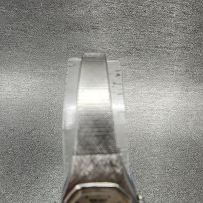 Seiko Watch Women 17mm White Dial Silver Tone Round 54205059 New Battery VTG4