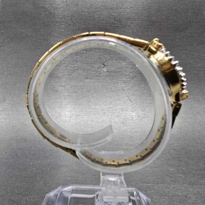 Armitron Deauville Diamond Watch Women 15mm Gold Dial Gold Ruby Oval New Battery8