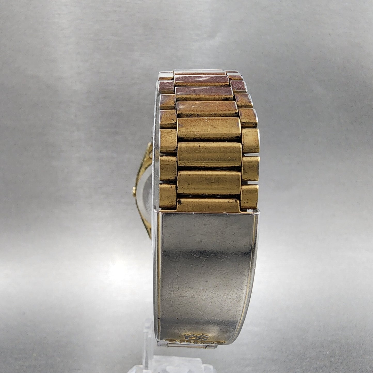 Seiko Analog Digital Watch men 33mm Gold Dial Gold Tone H448-5009 PARTS