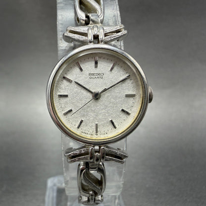 Seiko Watch Women 21mm Silver Dial Silver Tone Round 1421-0030 New Battery0