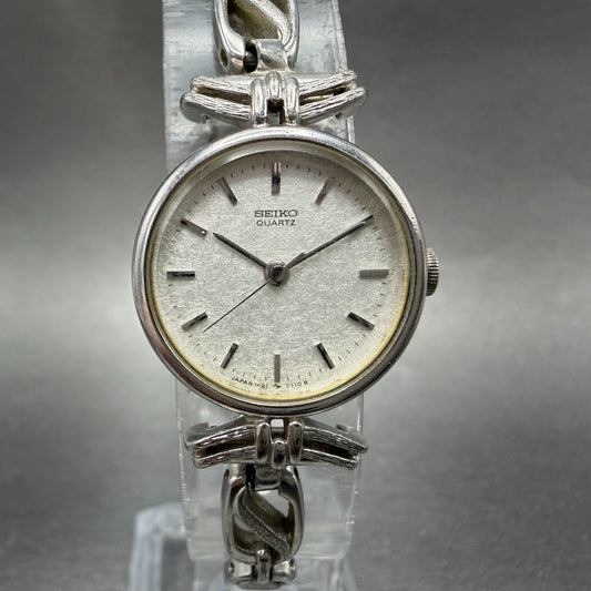 Seiko Watch Women 21mm Silver Dial Silver Tone Round 1421-0030 New Battery0