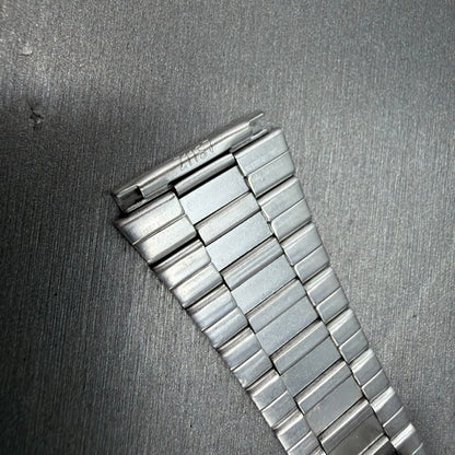 Seiko SQ Bracelet 21mm Stainless Steel Tri Folding Clasp Z1157 Vintage Japan B12