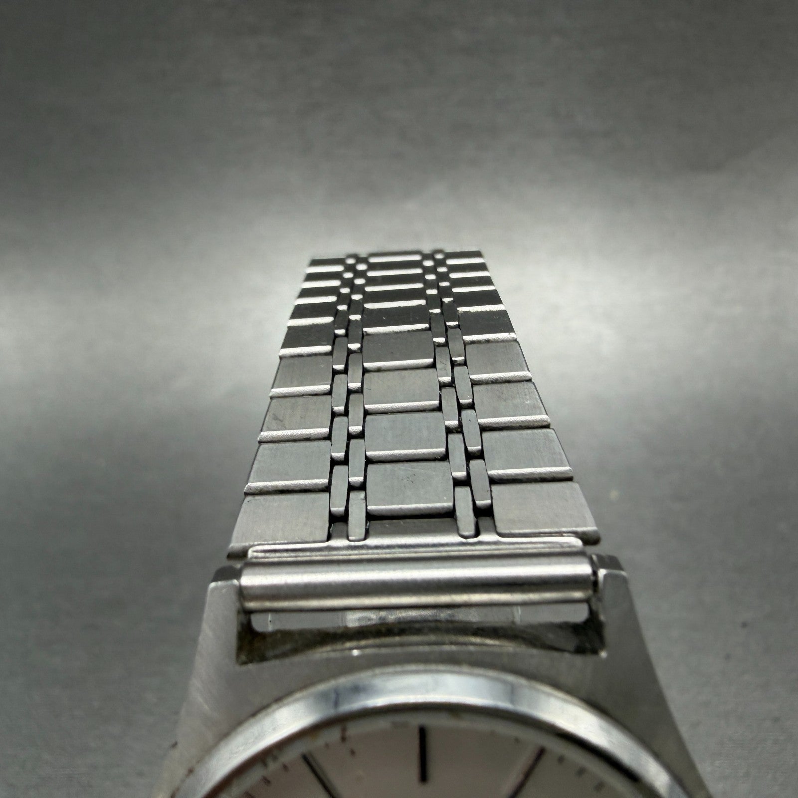 Ricoh Ammon Watch Men 32mm White Dial Silver Tone Date Round New Battery4