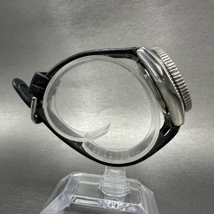 Seiko SQ Dive Watch Women 34mm Black Dial Steel Date Round 2625-0019 PARTS9