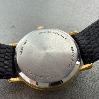 Bulova Watch Women 23mm Gold Dial Gold Tone 92H06 Round New Battery VTG9