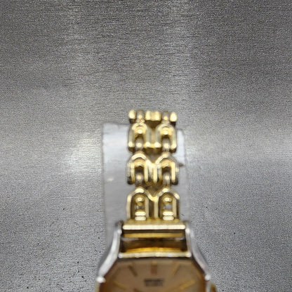 Seiko Tank Watch Women 19mm Champagne Dial Gold Tone 14215660 New Battery4