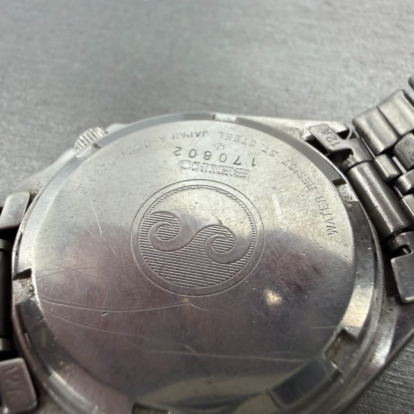 Seiko SilverWave Watch Men 35mm Black Dial Steel Daydate READ! 8229-703B NewBatt9