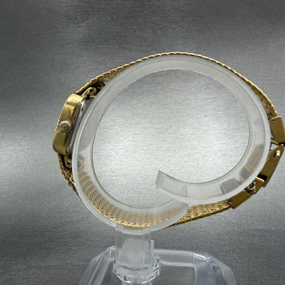 Seiko Watch Women 19mm Champagne Dial Gold Tone Rectangle 1421-5860 New Battery6