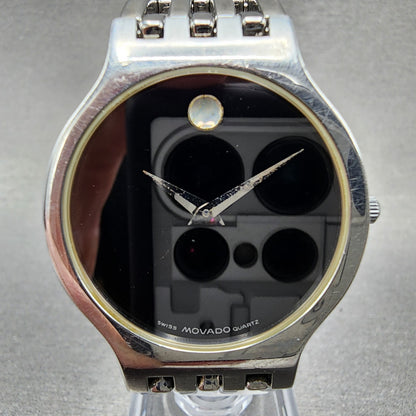 Movado Esperanza Watch Men 32mm Black Dial Stainless Steel Round New Battery1