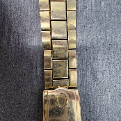 Omega Watch Bracelet 18mm 10KT Gold Filled Duchess USA Vintage Tri Folding Clasp2
