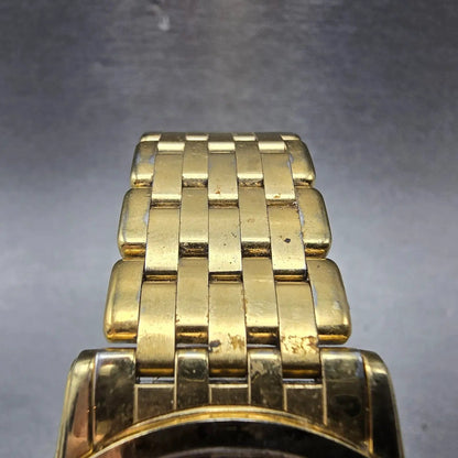 Citizen Eco-Drive Watch Men 35mm Black Dial Gold Tone Round G431-T001823 Runs4
