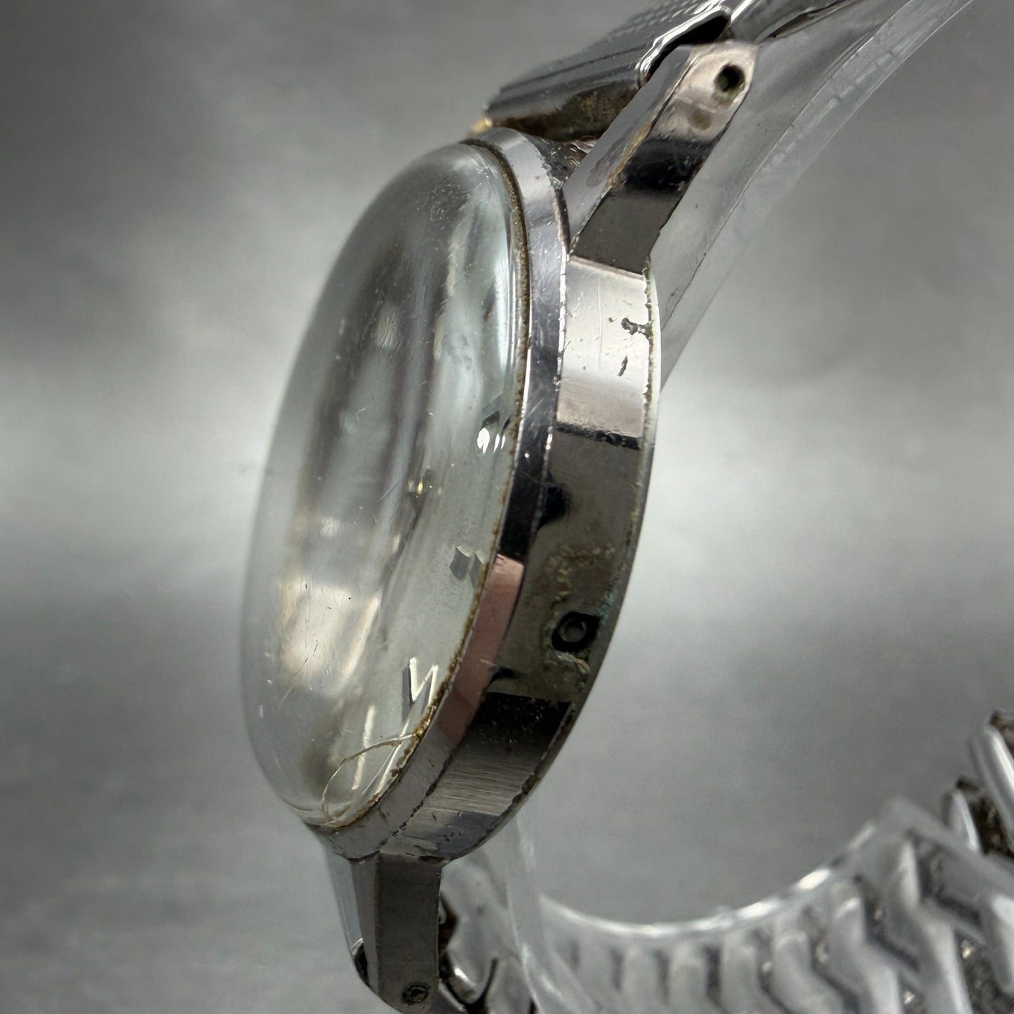 Seiko School Time Watch Men 33mm Silver Dial Silver Tone Manual 6640-9990 PARTS3