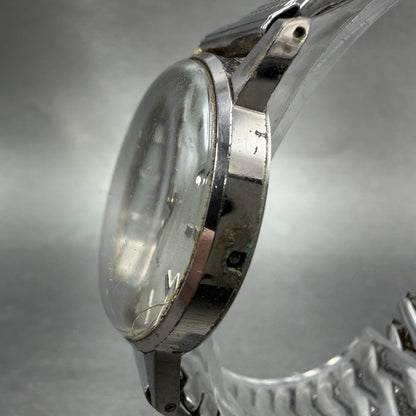 Seiko School Time Watch Men 33mm Silver Dial Silver Tone Manual 6640-9990 PARTS3