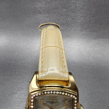 Invicta Lupah Watch Women 26mm MOP Dial Gold Tone Oval 0160 New Battery4