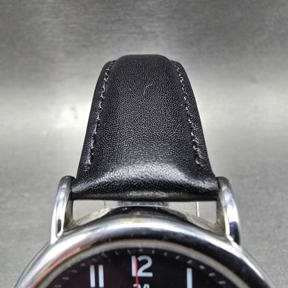 Timex Weekender Watch Men 38mm Black Dial Silver Tone Round T2N647 New Battery 14