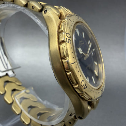 Citizen Elegance Watch Men 35mm Blue Dial Gold Tone Date Round 4-S044036 NewBat3