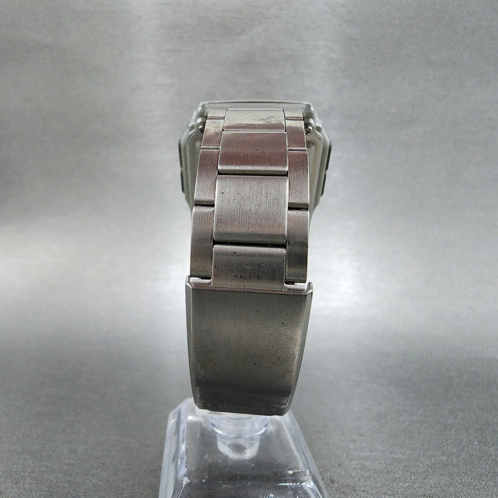 VTG Casio DBC32 Calculator Watch Men 38mm Silver Tone Rectangle New Battery7