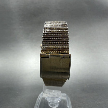 Gruen Precision Tank Watch Men 28mm Gold Dial Gold Tone Octagon New Battery VTG7