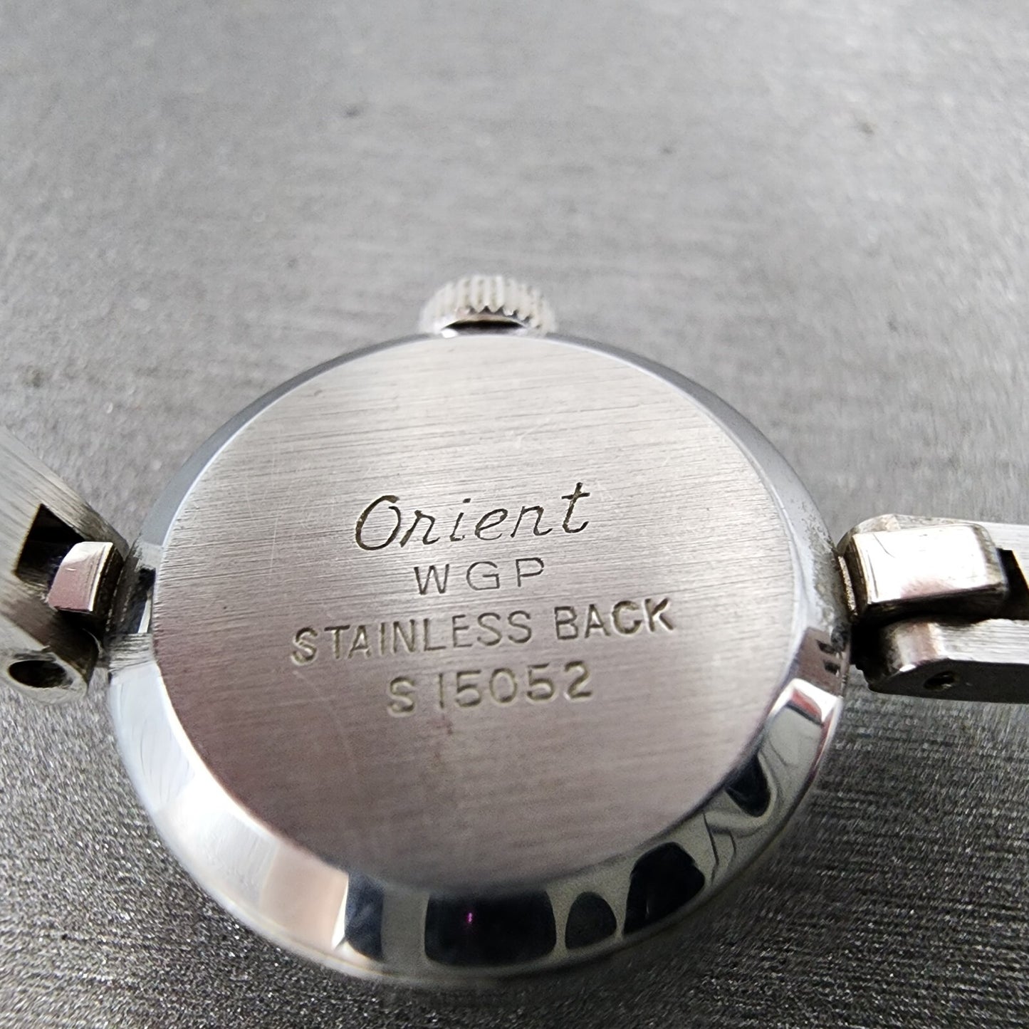 Orient Chanel Watch Women 18mm Silver Dial White Gold Plated Round Manual Wind9