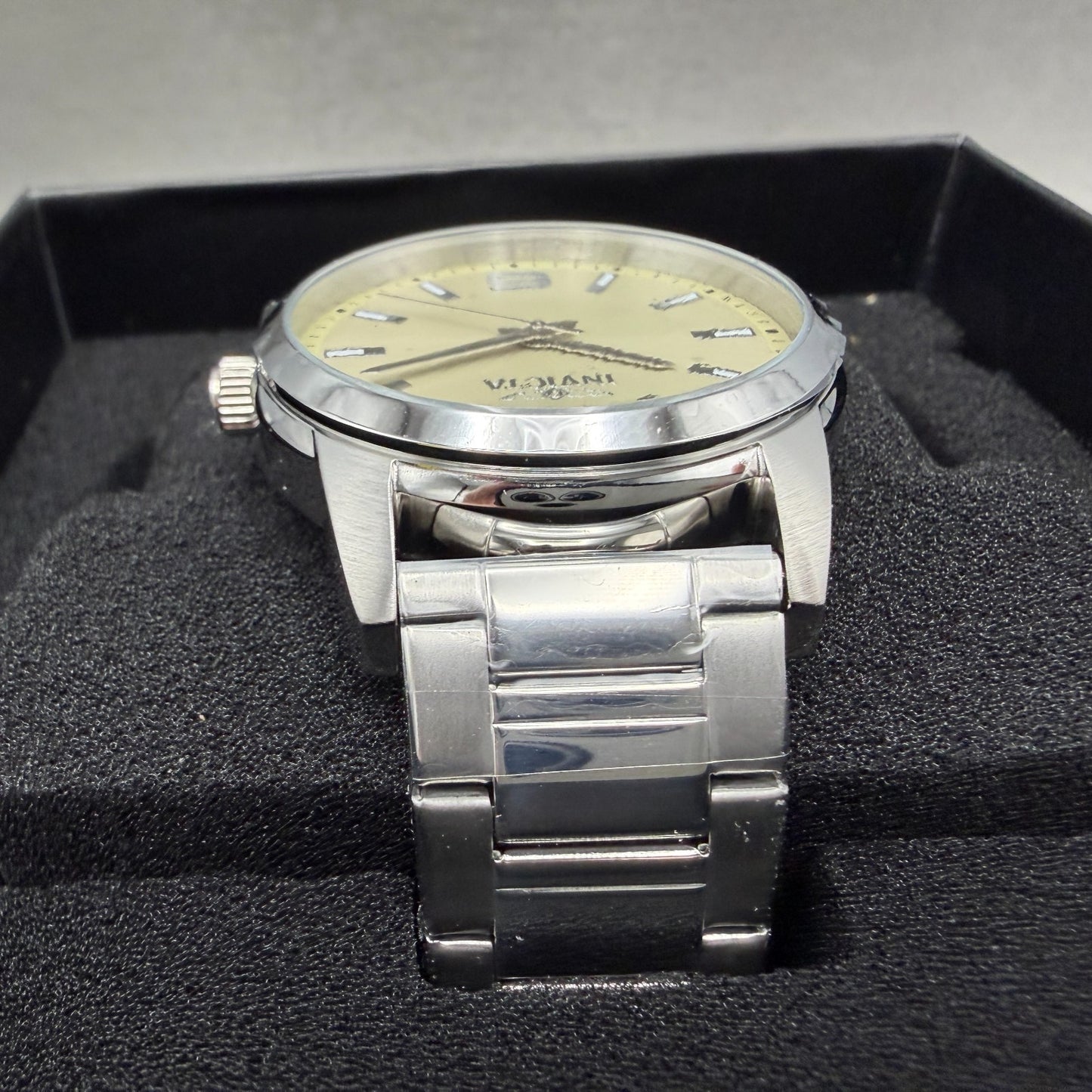 Invicta Celestial Watch Men 43mm Cream Dial Silver Round Bracelet 484924