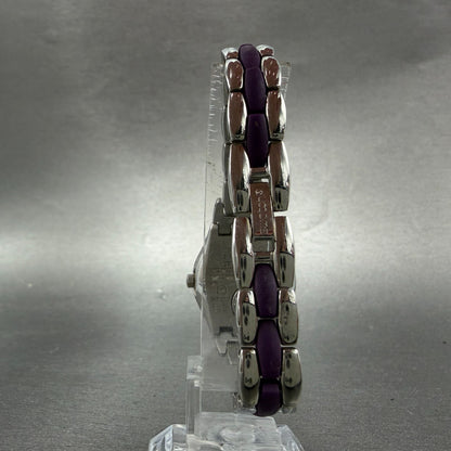 Swatch irony Plummy Purple Watch Women 25mm Purple Dial Steel New Batt YSS275G7