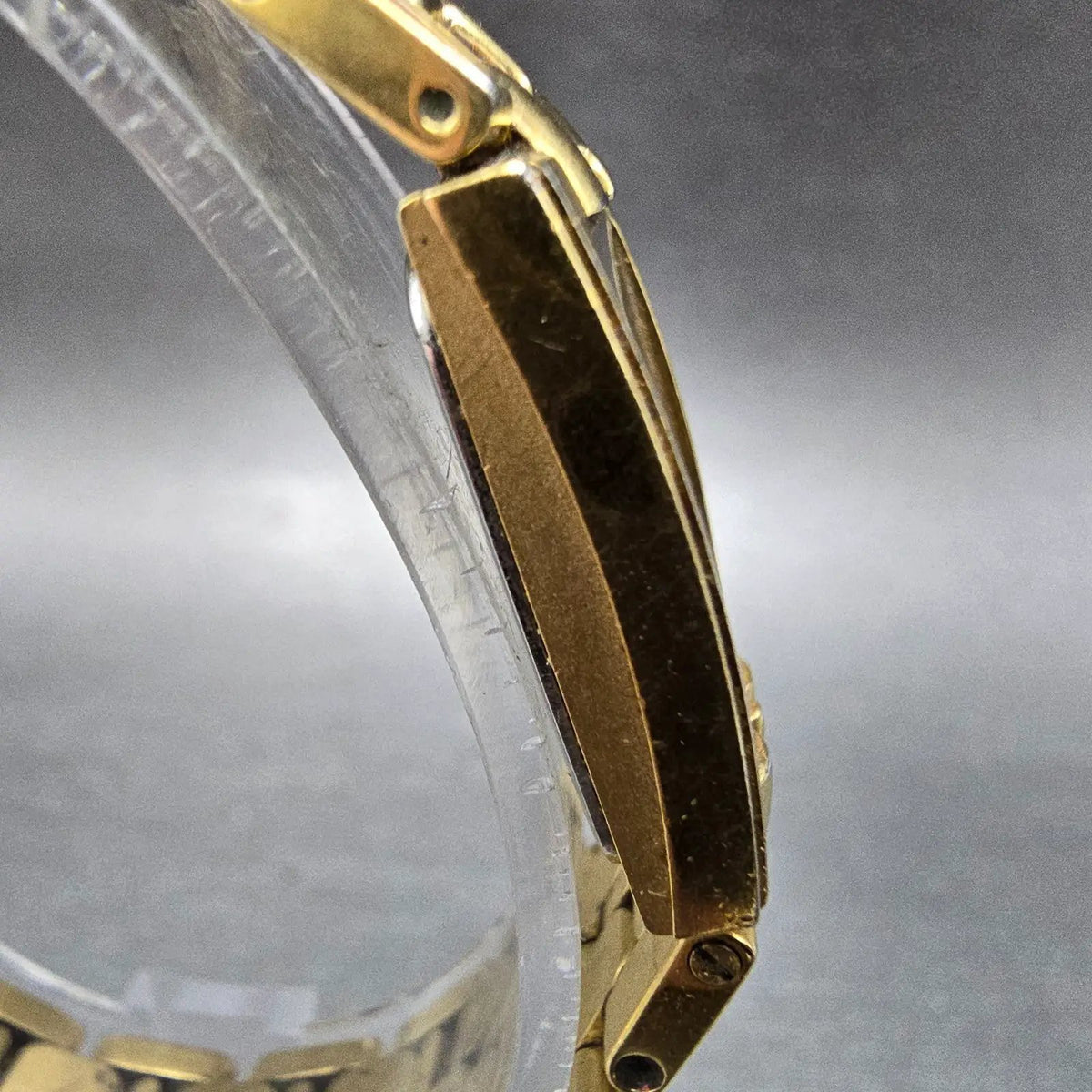 Longines QWR Tank Watch Women 17mm Black Dial Gold Rectangle New Battery VTG3