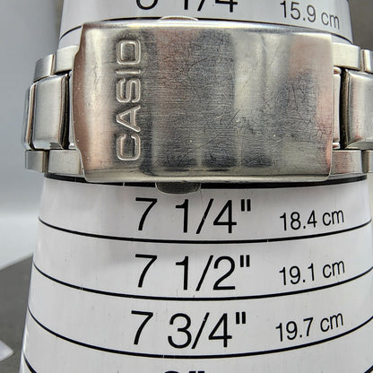 Casio MTD1046 Watch Men 38mm Silver Dial Steel Daydate Round READ!!!!! New Batt10