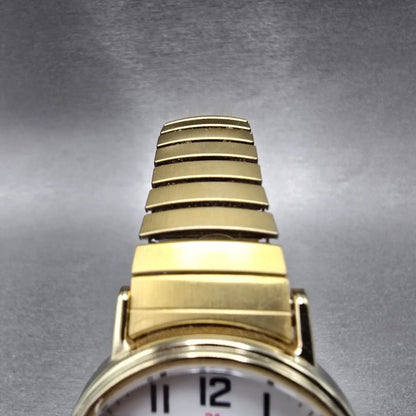 Timex Easy Reader Watch Men 35mm White Dial Gold Daydate Round New Battery4