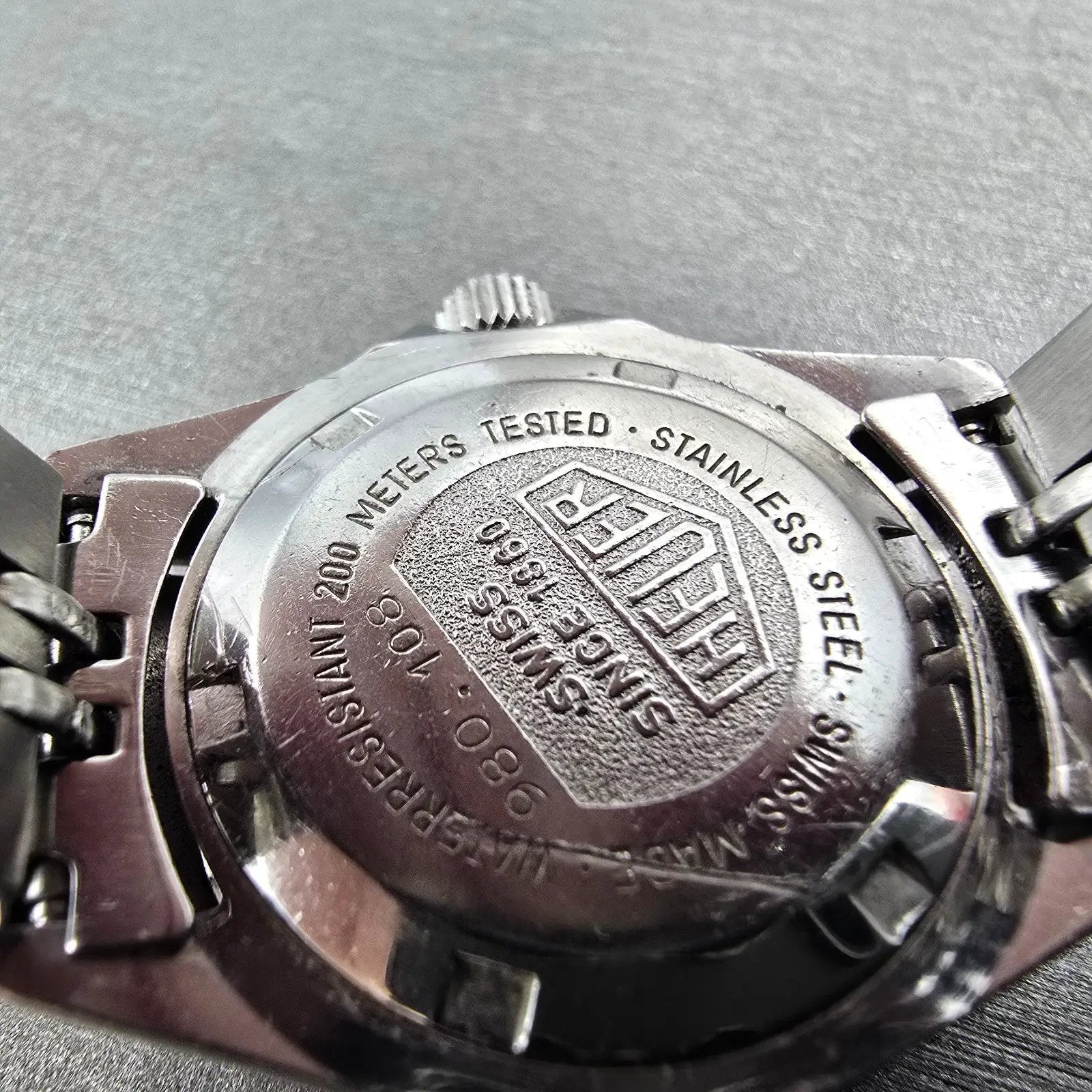 Heuer Professional 1000 Dive Watch Women 28mm Luminous Dial Steel Date New batt9