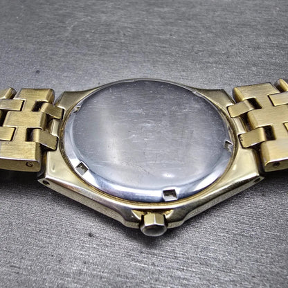 Citizen Eco-Drive Watch Men 38mm White Dial Gold Date READ!!!! E111E111-S04952111