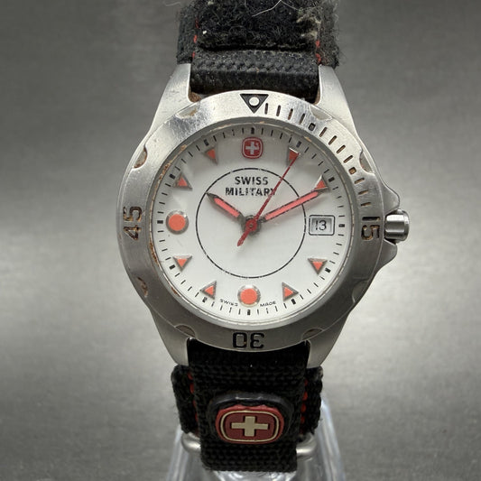 Wenger Swiss Military Watch Women 30mm White Dial Steel Date 7908X New battery0