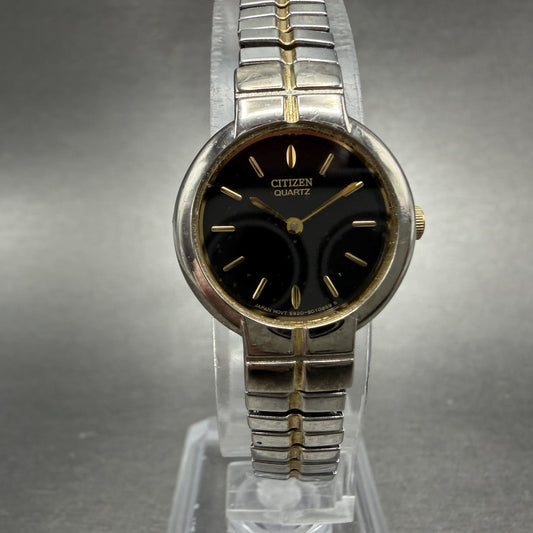 Citizen Watch Women 21mm Black Dial Two Tone Round 5920-S006007 New Battery AB0